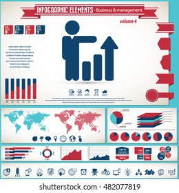 Business icon set and infographic elements