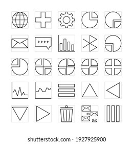 Business icon set. Information technology vector illustration flat design. Icon set.