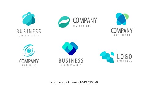 Business icon set isolated on white background. Logo vector illustration