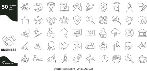 Business icon. Icon set for meeting, finance, company, growth, planning,...