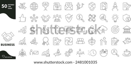 Business icon. Icon set for meeting, finance, company, growth, planning,...