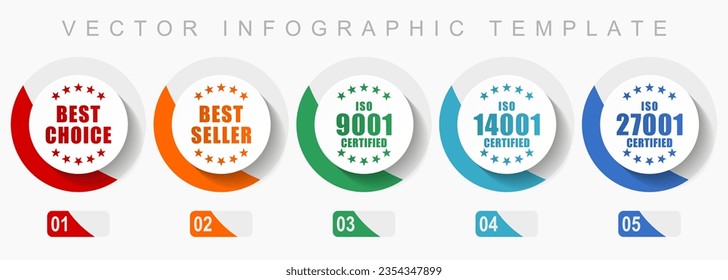 Business icon set, miscellaneous icons such as best choice, best seller, iso 9001, iso 14001 and iso 27001 for webde vaccine, people and emergency phone, flat design vector infographic template, web b