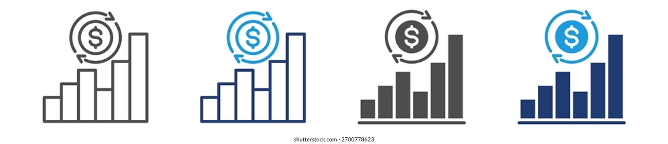 business icon set multiple style
