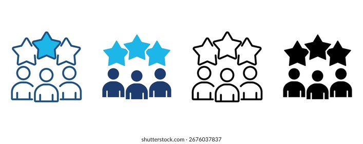 Conjunto de iconos de negocios con varios estilos. Ilustración vectorial