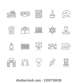 Business icon set - Office sign icon set - vector