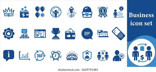 Business icon set, organization, white background, hours, employee, network, pictogram, presentation, speech bubble, computer, member, connection, talk, speak and more
