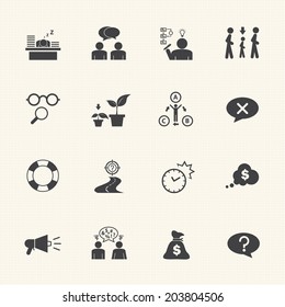 Business icon set, Personality traits