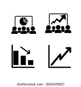 Business Icon Set Presentation Symbol