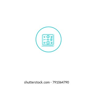 business icon set -simple clean line art designs for use in apps