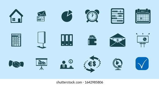 Conjunto de iconos de negocio.
Sencillo estilo vectorial.
