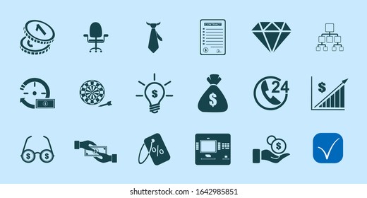 Business Icon Set.
Simple Vector Style.