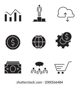 business icon. business set symbol vector elements for infographic web.