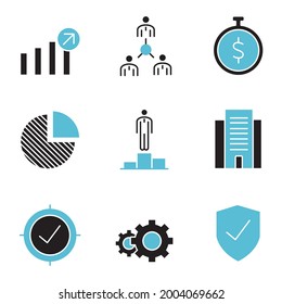 business icon. business set symbol vector elements for infographic web.