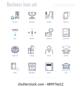 Business icon set. business symbol set. vector illustration.