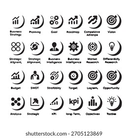 Business icon set, Teamwork and set of  thin line icons. Contains such icon collection as social media, business process, commerce, learning, shopping, industry, customer service.
