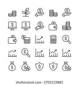 Business icon set, Teamwork and set of  thin line icons. Contains such icon collection as social media, business process, commerce, learning, shopping, industry, customer service.
