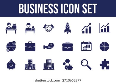 Conjunto de iconos de negocios para diseño de interfaz de usuario