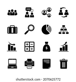 Business Icon Set Vector, Bussines Icon Symbol Illustration