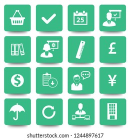 Business icon set vector design