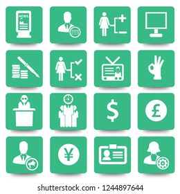 Business icon set vector design