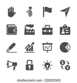 business icon set, vector eps10.