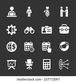 business icon set, vector eps10.