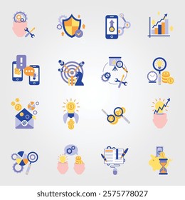 a business icon set vector is an essential tool in modern communication, offering both aesthetic, practical benefits, corporate presentations, marketing campaigns, digital interfaces, user engagement