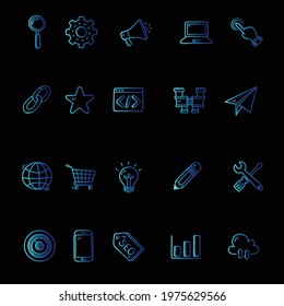 Business icon set vector format