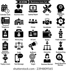 Business Icon Set, Vector graphics