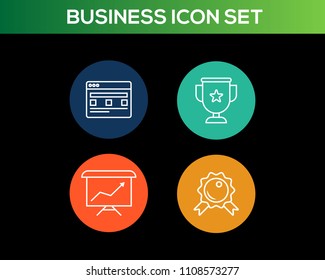 Business Icon Set Vector Illustration