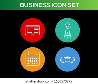 Business Icon Set Vector Illustration