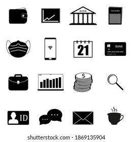 Business icon set. Vector illustration