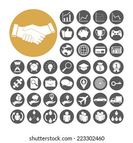 Business Icon set vector illustration.