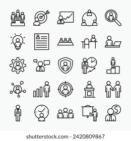 Conjunto de iconos de negocio. ilustración vectorial