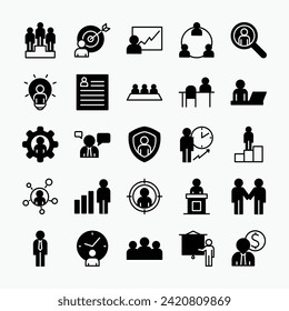 Conjunto de iconos de negocio. ilustración vectorial