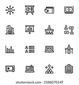 business icon set vector illustration