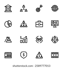 business icon set vector illustration