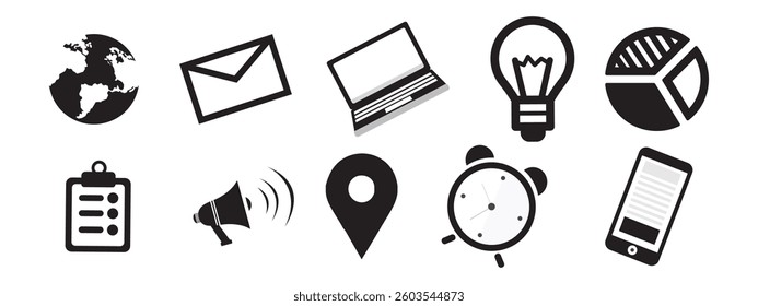 Business icon set. Vector illustration 10 eps.