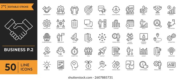 Business Icon set. Vector illustration	
