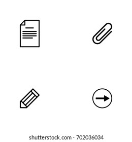 Business icon set vector line