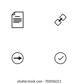 Business icon set vector line