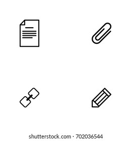 Business icon set vector line