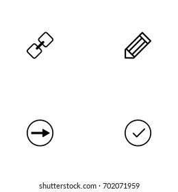 Business icon set vector line
