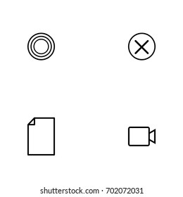 Business icon set vector line