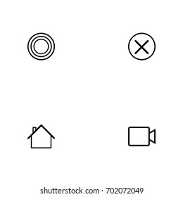 Business icon set vector line