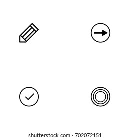 Business icon set vector line