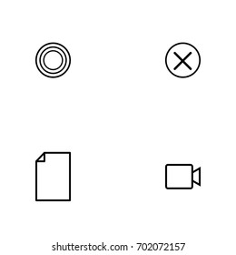 Business icon set vector line