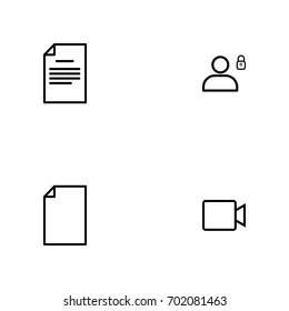 Business icon set vector line