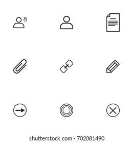 Business icon set vector line