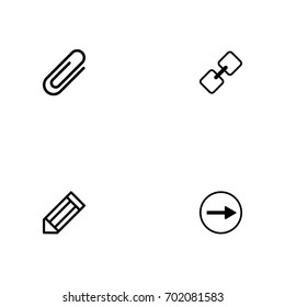 Business icon set vector line